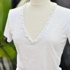 customizar camisetas basicas con perlas