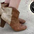 customizar botines y zapatos con glitter o purpurina